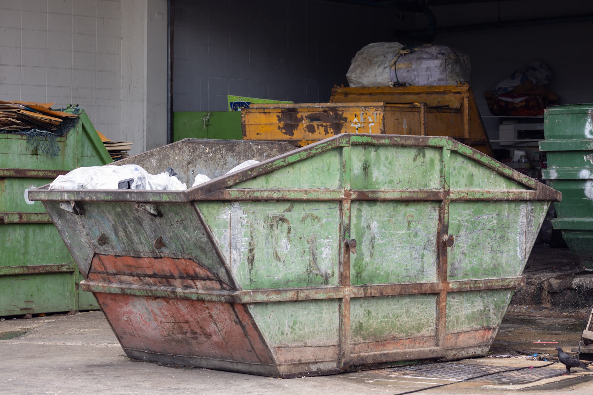Skip Outside Building